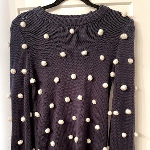 Navy blue polka dot sweater!